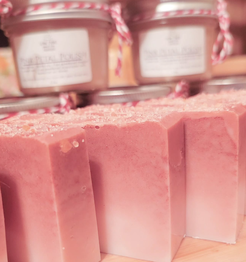 Pink Petal Polish Salt Scrub