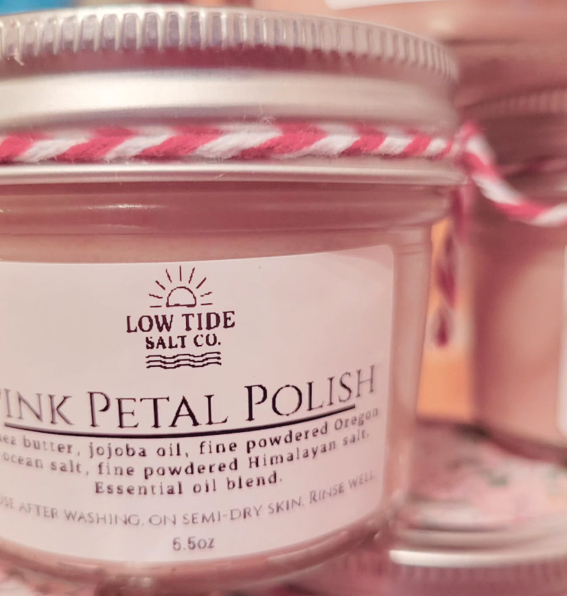 Pink Petal Polish Salt Scrub