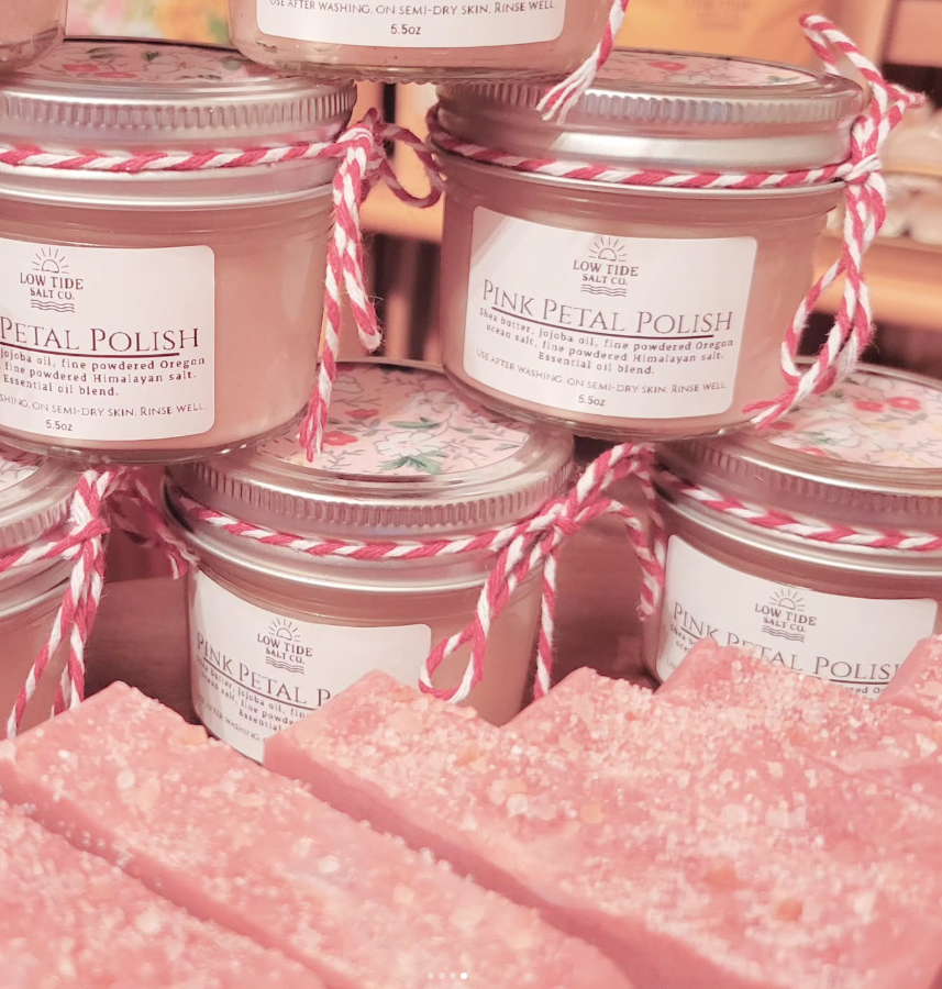 Pink Petal Polish Salt Scrub